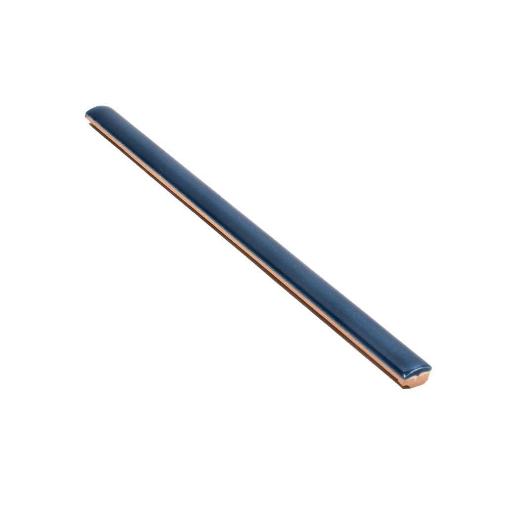 10 pack Silken 0.5 in. x 7.9 in. Glossy Blue Ceramic Pencil Tile Trims (0.3 sq ft/case) - Sample