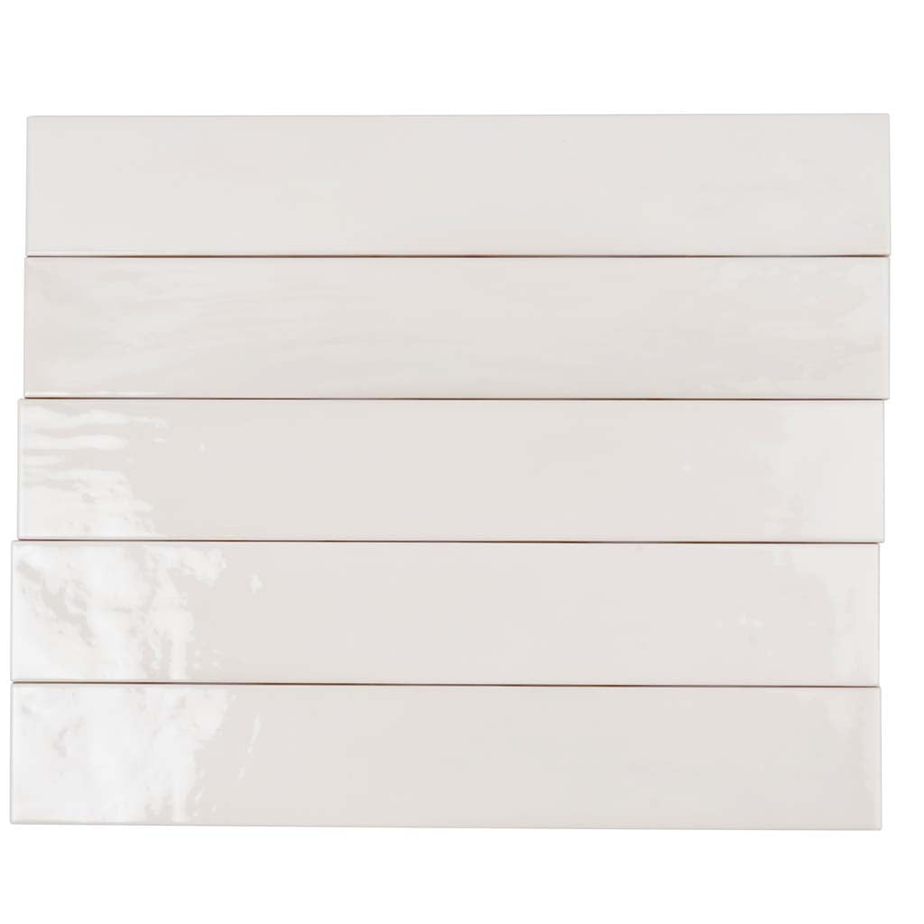 3x16 Silken White Glossy Ceramic Tile
