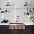 Ivory white glossy ceramic subway tile 2.6x16 inch installed on kitchen backsplash wall