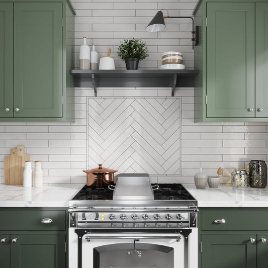 Ivory White 2.6x16 Glossy Ceramic Subway Tile (38 pack, 10.76 sq ft/case) - Sample