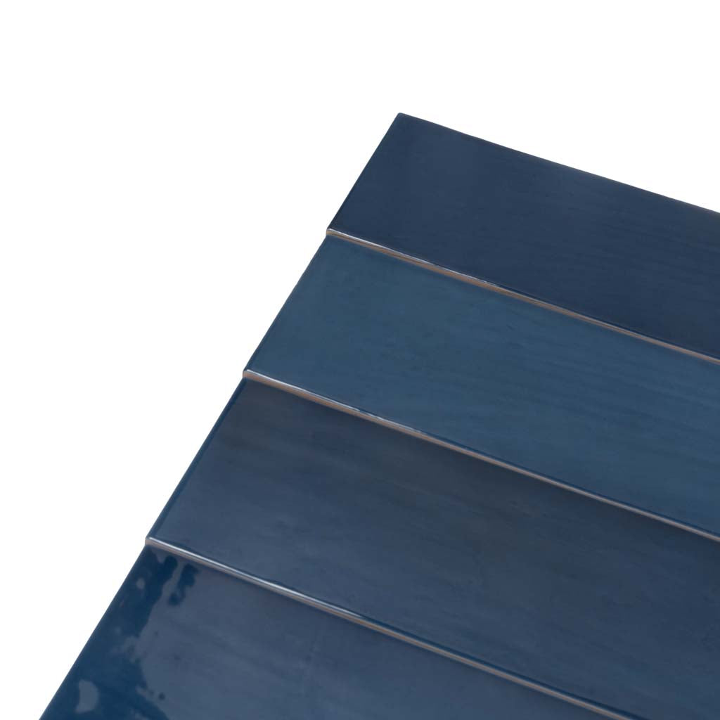 Navy Blue 2.6x16 Glossy Ceramic Subway Tile (38 pack, 10.76 sq ft/case) - Sample