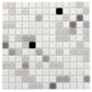 20-pack Mingles 12 in. x 12 in. Glossy White and Black Glass Mosaic Wall and Floor Tile (20 sq ft/case) - Sample