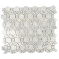 Sample - Cotton White 11x13 Polished Multi-shaped Bianco Carrara Marble Mosaic Tile (5 pack, 4.85 sq ft/case)
