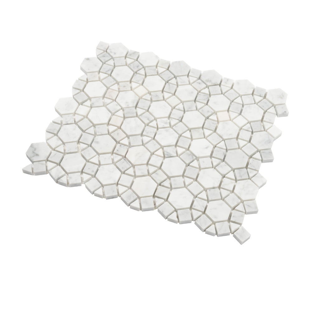 11x12 Cotton White Marble tile