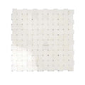 Sample - Eastern White Bianco Carrara 12x12 Polished Basketweave Marble Mosaic Tile (5 pack, 4.83 sq ft/case)