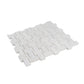 Pearl White 12x12 Polished Basketweave Marble Mosaic Tile (5 pack, 5 sq ft/case) - Sample