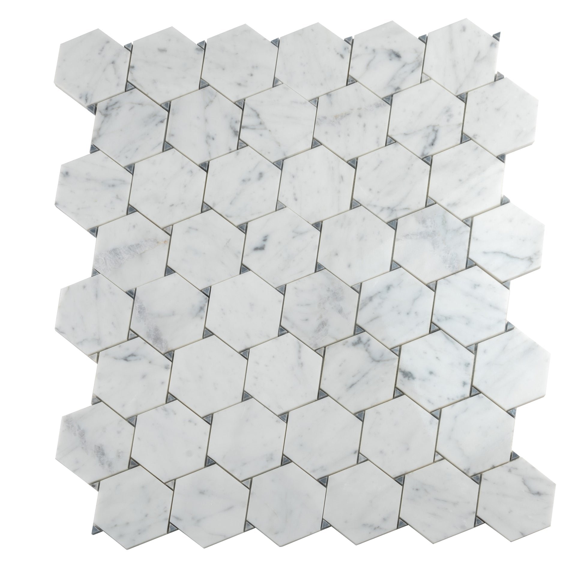 White Marble Hexagon Shower Tile