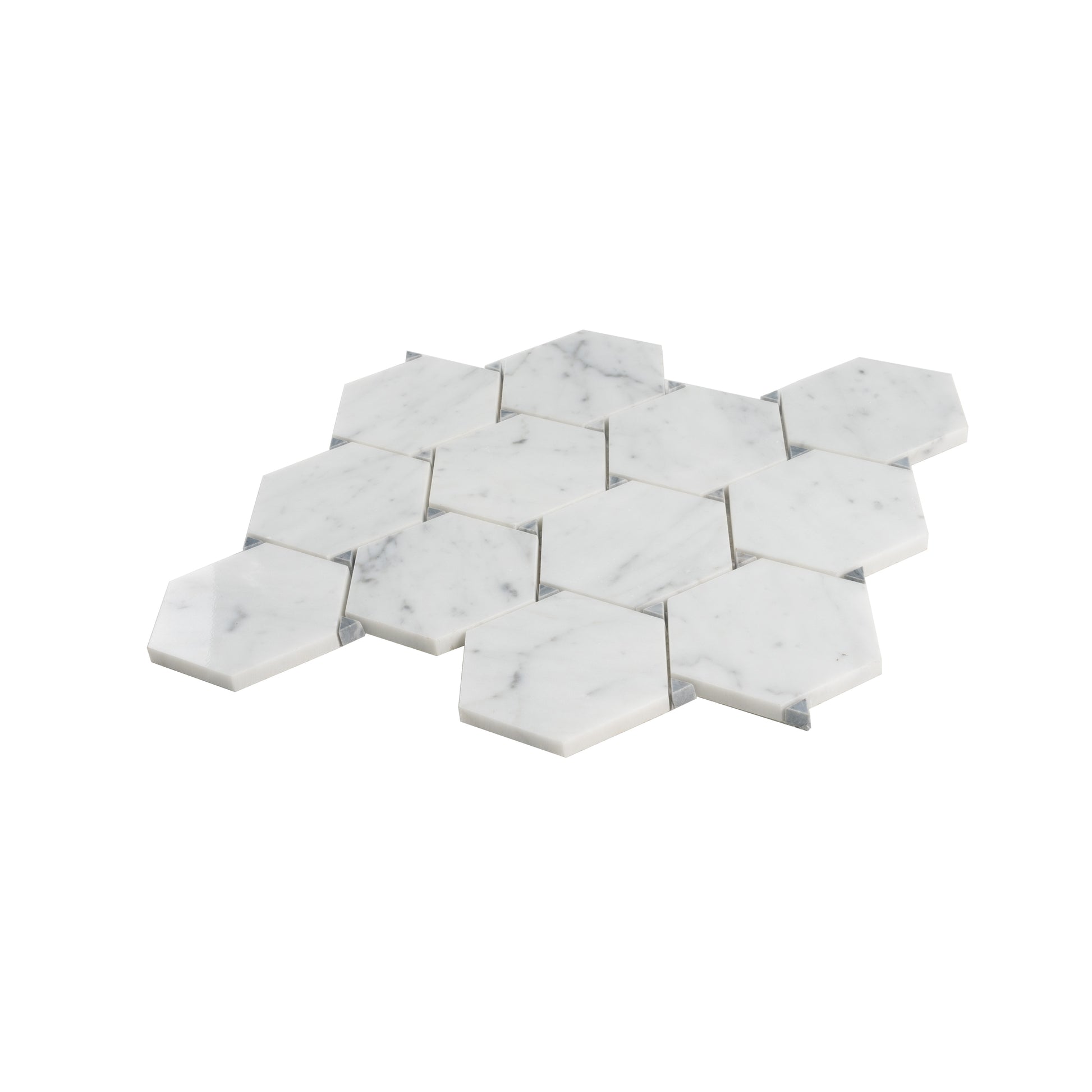 White Marble Hexagon Backsplash Tile