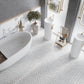 Sample - Cotton White 11x12 Polished Hexagon Bianco Carrara Bardiglio Marble Mosaic Tile (5 pack, 4.73 sq ft/case)