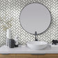 Sample - White, Gray 10x11 Polished Marble Herringbone Mosaic tile (5 pack, 3.68 sq ft/case)