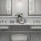 Sample - White, Gray 10x11 Polished Marble Herringbone Mosaic tile (5 pack, 3.68 sq ft/case)
