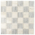 Sample - White Gray 12x12 Polished Brick Bianco Carrara Marble Mosaic Tile (5 pack, 5 sq ft/case)