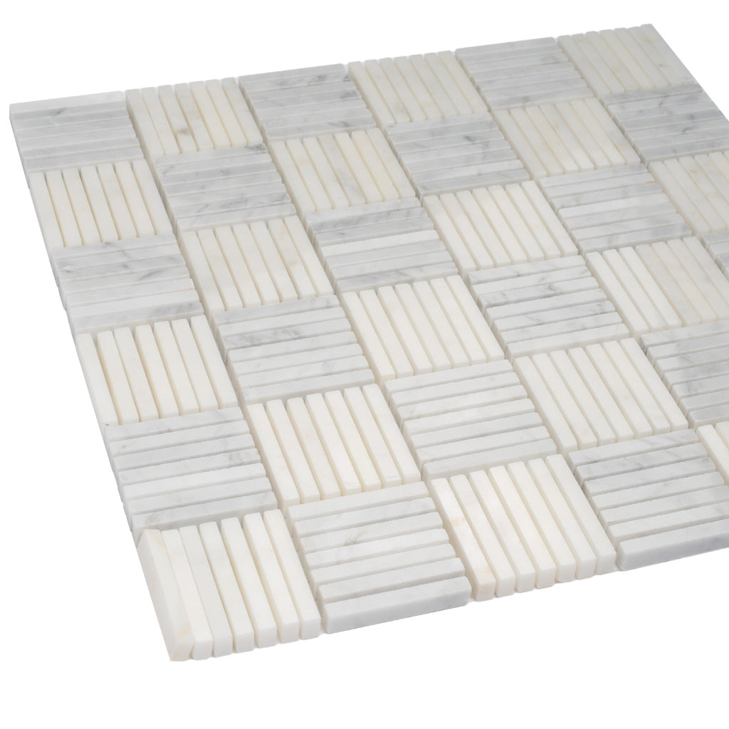 White and Gray  Marble Tile