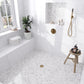 Sample-Oriental White 12x12 Polished Penny Round Marble Mosaic Tile (5 pack, 4.83 sq ft/case)