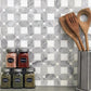 White Gray 12x12 Polished Multi-shaped Marble Mosaic Tile (5 pack, 5.17 sq ft/case) - Sample