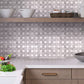 White Gray 12x12 Polished Multi-shaped Marble Mosaic Tile (5 pack, 5.17 sq ft/case) - Sample