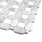 White Gray 12x12 Polished Multi-shaped Marble Mosaic Tile (5 pack, 5.17 sq ft/case) - Sample