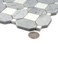 White Gray 12x12 Polished Multi-shaped Marble Mosaic Tile (5 pack, 5.17 sq ft/case) - Sample