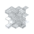 Sample - Pearl White 12x12 Polished Diamond Bianco Carrara Marble Mosaic Tile (5 pack, 4.59 sq ft/case)