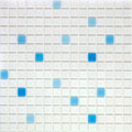 Sample - White Blue 12x12 Glossy Glass Uniform Square Mosaic Tile (20 pack, 20 sq ft/case)