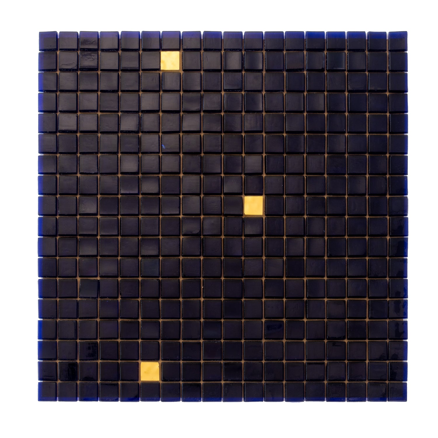 20-pack Mingles 11.6 in. x 11.6 in. Glossy Dark Blue Glass Mosaic Wall and Floor Tile (18.69 sq ft/case)