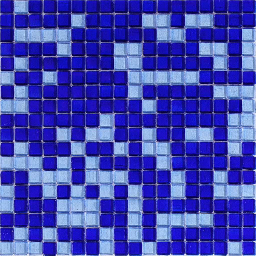 Indigo Blue Glossy Glass Mosaic Tile
