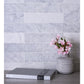 Sample - White 3x12 Textured Bianco Carrara Etched Dot Elongated Subway Tile (5 sq ft/case, 20-Pack)