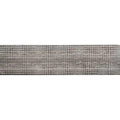 wooden grey elongated subway tile with textured etched dot pattern 3x12 size