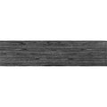 Eastern Black elongated subway tile with textured etched linear wave pattern 3x12 inches