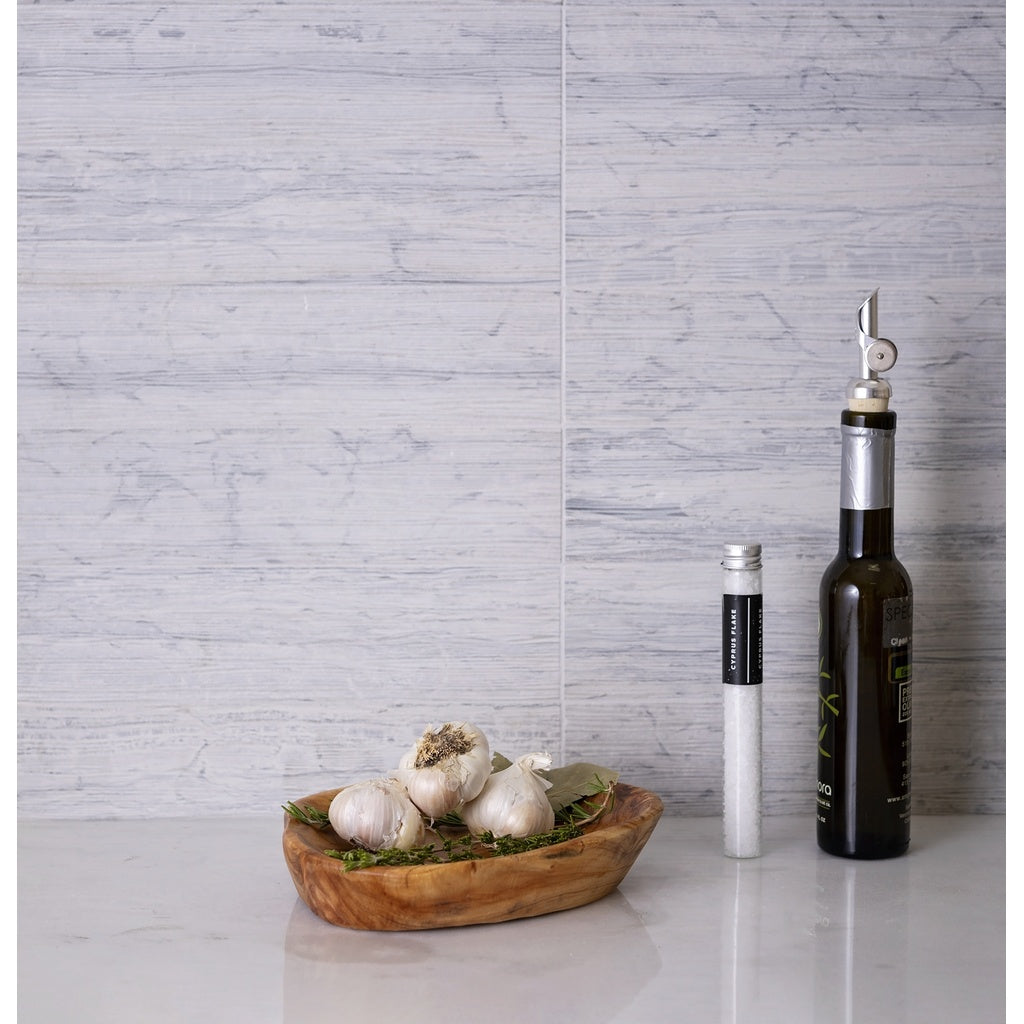 Sample - Gray 3x12 Textured Limestone Etched Linear Wave Elongated Subway Tile (5 sq ft/case, 20-Pack)