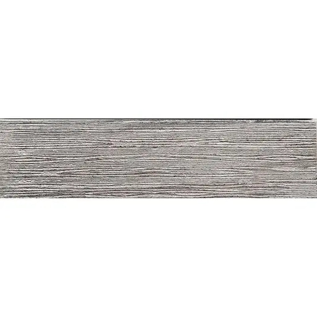 Wooden Grey 3x12 Textured Etched Linear Wave Elongated Subway Tile (5 sq ft/case, 20-Pack)