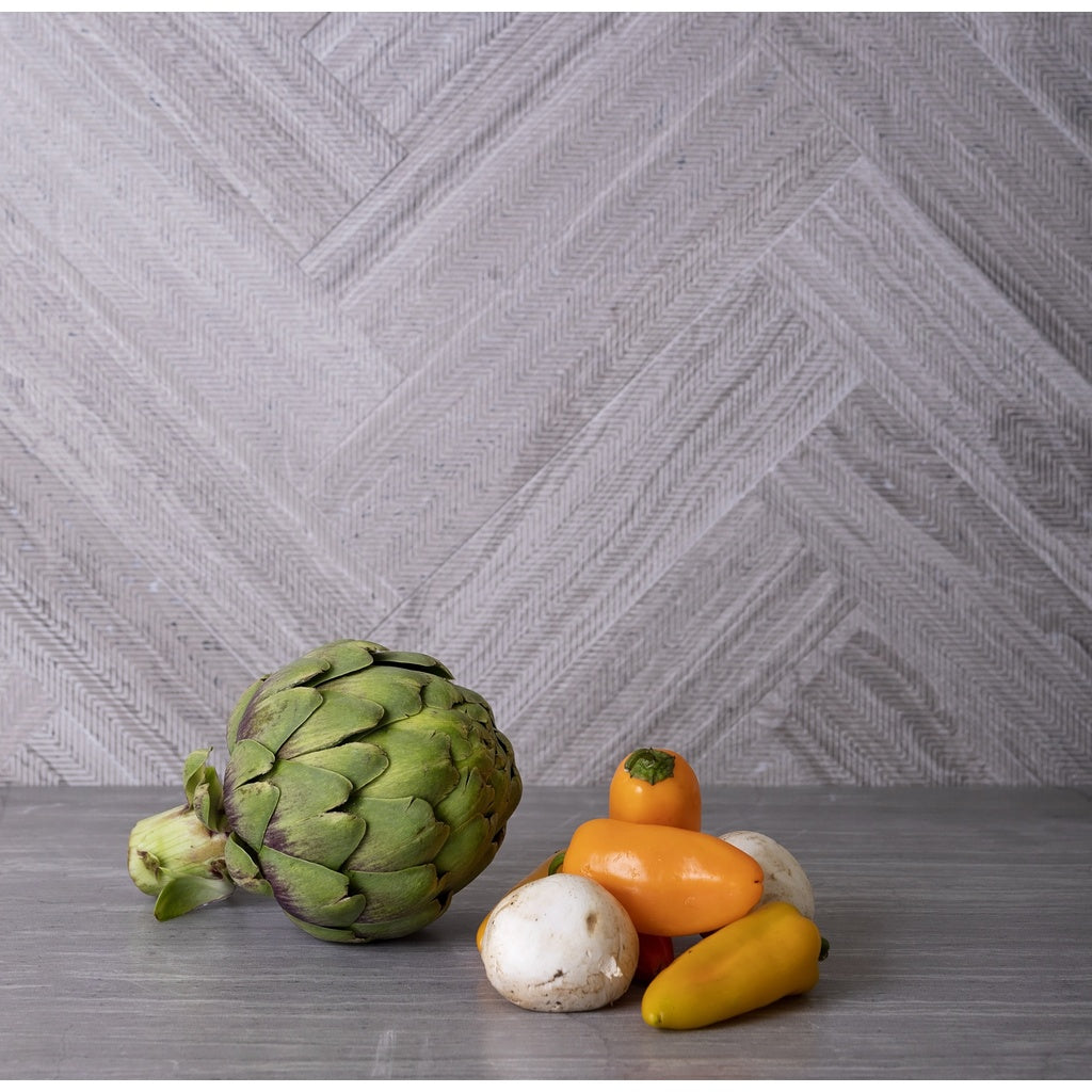 Wooden Grey 3x12 Textured Etched Linear Wave Elongated Subway Tile (5 sq ft/case, 20-Pack)