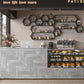 Sample - Gray 3x12 Textured Limestone Etched Chevron Elongated Subway Tile (5 sq ft/case, 20-Pack)