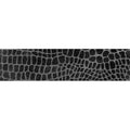 Eastern Black 3x12 textured etched reptille elongated subway tile with dark reptile skin pattern