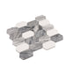 Sample - Calacatta Bluette, Thassos White 13x12 Polished Picket Lantern Mosaic Tile (5.59 sq ft/case, 5-Pack)