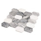 Sample - Calacatta Bluette, Thassos White 13x12 Polished Picket Lantern Mosaic Tile (5.59 sq ft/case, 5-Pack)