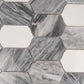 Sample - Calacatta Bluette, Thassos White 13x12 Polished Picket Lantern Mosaic Tile (5.59 sq ft/case, 5-Pack)