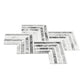 Sample - Calacatta Bluette, Thassos White 13x16 Polished Chevron Mosaic Tile (7.24 sq ft/case, 5-Pack)
