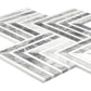 Sample - Calacatta Bluette, Thassos White 13x16 Polished Chevron Mosaic Tile (7.24 sq ft/case, 5-Pack)