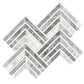 Sample - Calacatta Bluette, Thassos White 13x16 Polished Chevron Mosaic Tile (7.24 sq ft/case, 5-Pack)