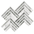 Sample - Calacatta Bluette, Thassos White 13x16 Polished Chevron Mosaic Tile (7.24 sq ft/case, 5-Pack)