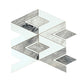Sample - Calacatta Bluette, Thassos White 12x12 Polished Diamond Mosaic Tile (4.65 sq ft/case, 5-Pack)