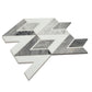 Sample - Calacatta Bluette, Thassos White 12x12 Polished Diamond Mosaic Tile (4.65 sq ft/case, 5-Pack)