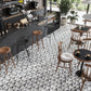calacatta bluette thassos white polished 12x12 diamond mosaic tile with geometric pattern