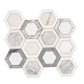 Sample - Calacatta Bluette, Thassos White 10x11 Polished Geometric Hexagon Mosaic Tile (3.74 sq ft/case, 5-Pack)