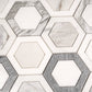 Sample - Calacatta Bluette, Thassos White 10x11 Polished Geometric Hexagon Mosaic Tile (3.74 sq ft/case, 5-Pack)