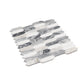 Sample - Calacatta Bluette, Thassos White 12x12 Polished Picket Mosaic Tile (4.91 sq ft/case, 5-Pack)