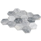 Sample - Light Gray 12x10 Honed Calacatta Bluette Hexagon Mosaic Tile (4.38 sq ft/case, 5-Pack)