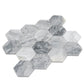 Sample - Light Gray 12x10 Honed Calacatta Bluette Hexagon Mosaic Tile (4.38 sq ft/case, 5-Pack)