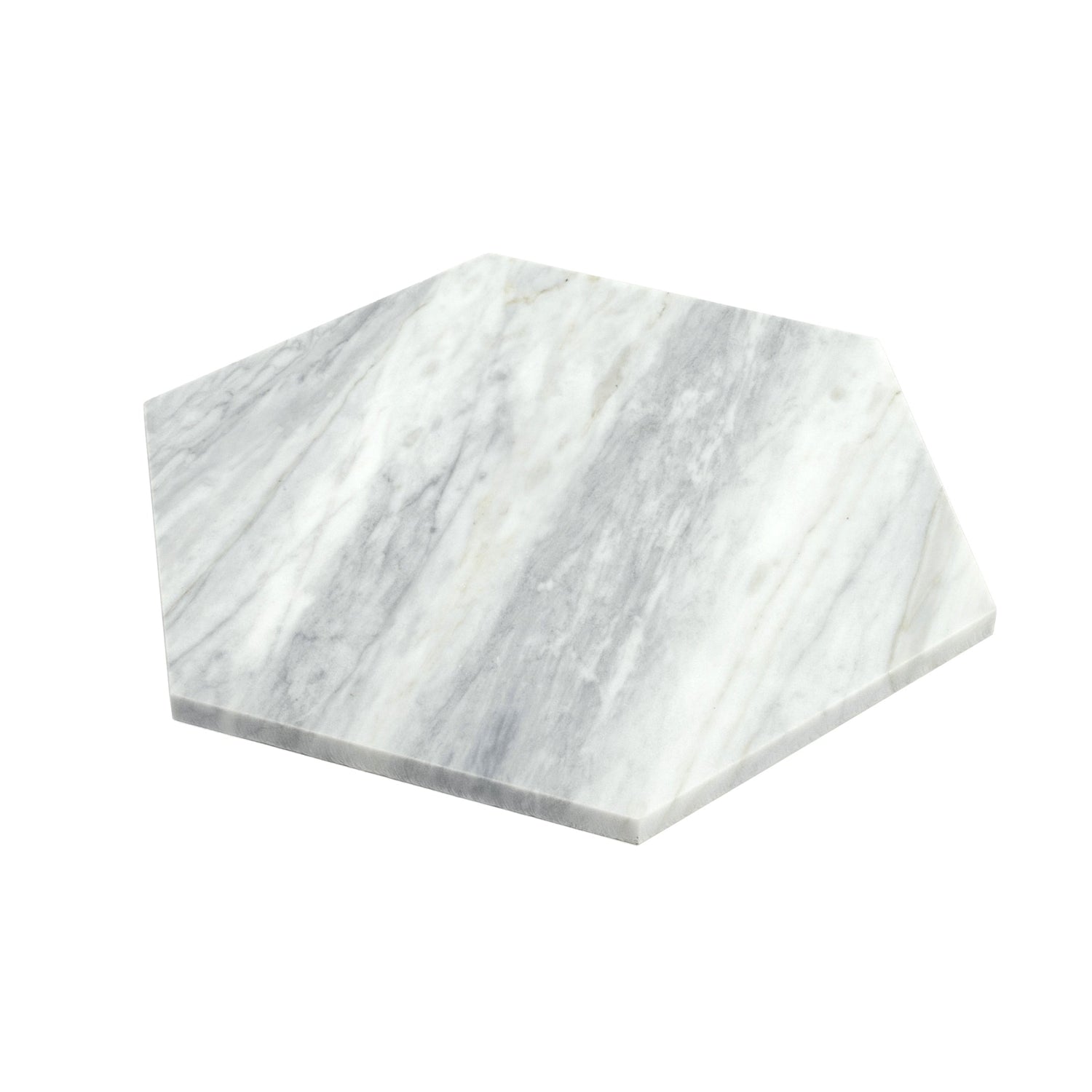 Sample - Light Gray 10x10 Honed Calacatta Bluette Hexagon Tile (2.95 sq ft/case, 5-Pack)